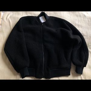 Oak and fort sherpa fleece bomber jacket
